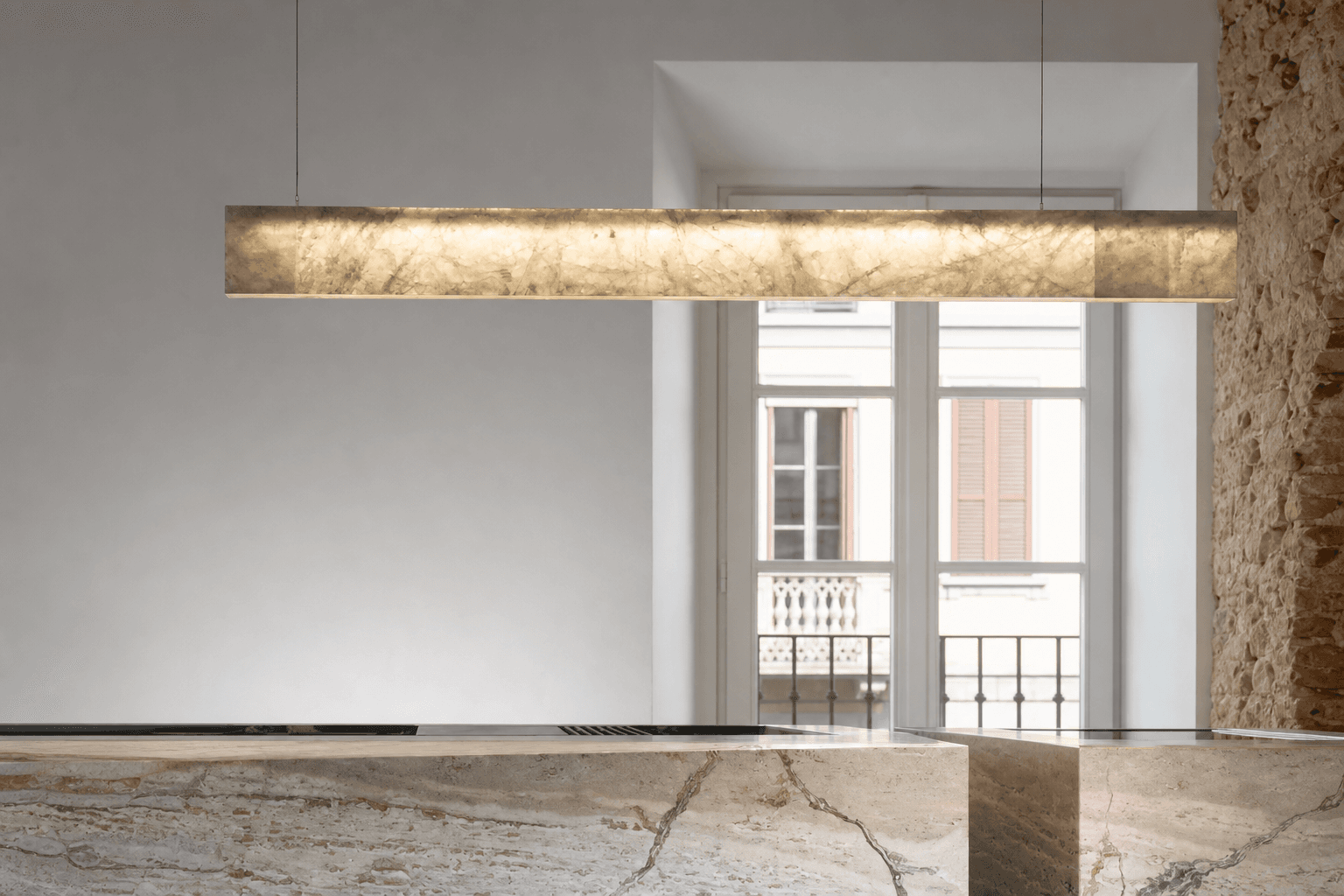 Marble Dining Table Chandelier