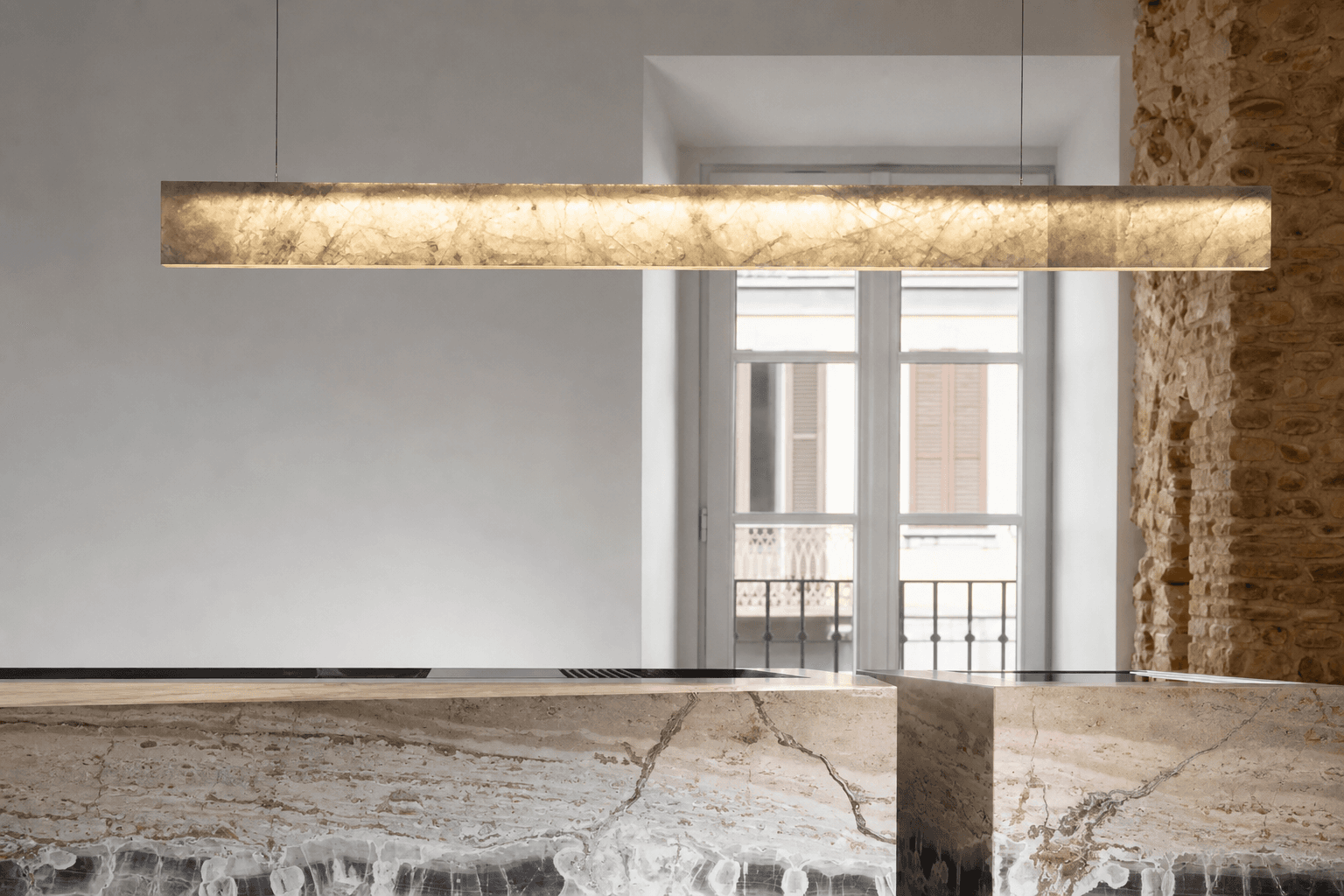 Marble Dining Table Chandelier