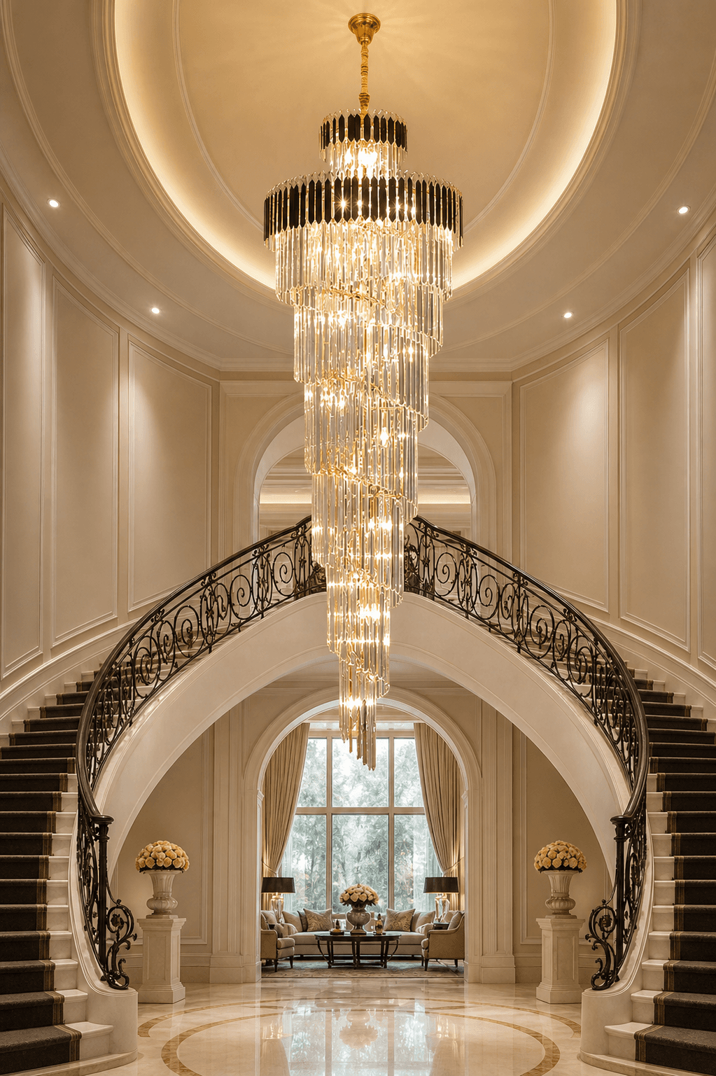 Gold Metal Cristal Lamp
