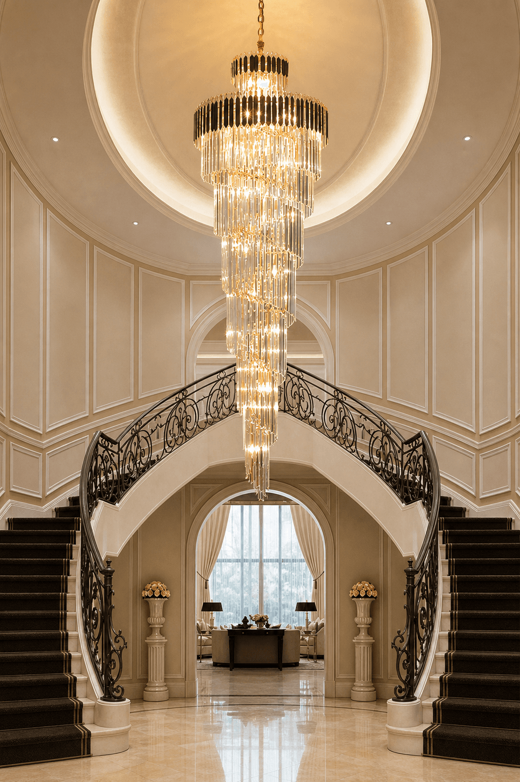 Gold Metal Cristal Lamp