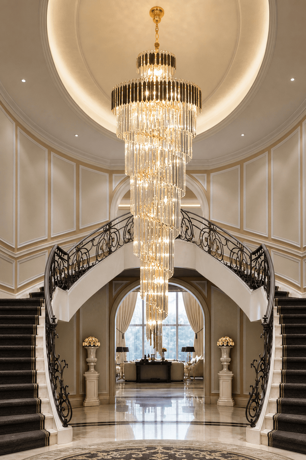 Gold Metal Cristal Lamp