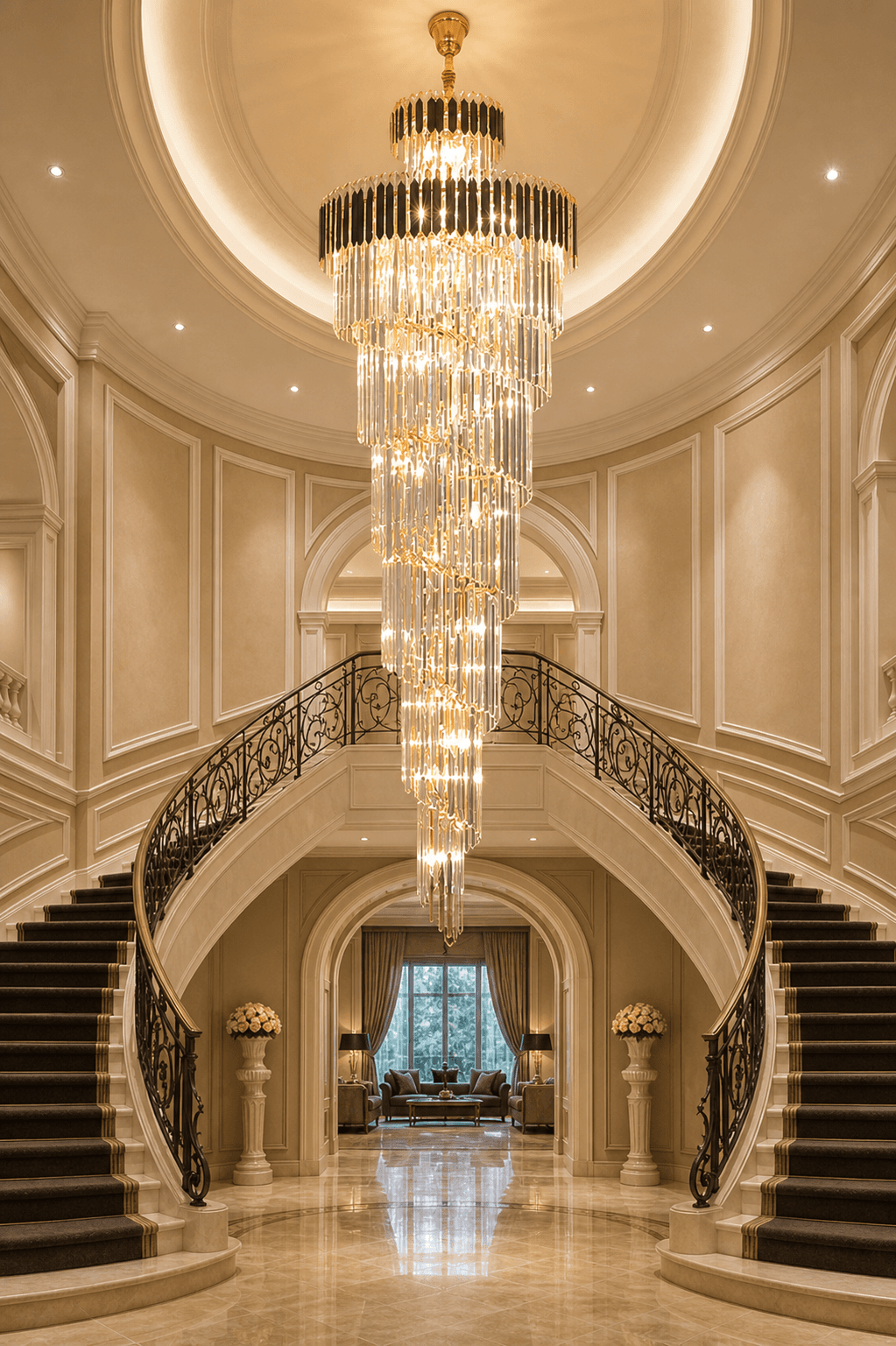 Gold Metal Cristal Lamp