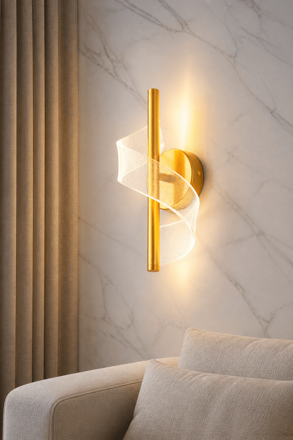 Modern Aluminum LED Wall Sconce for Living Room