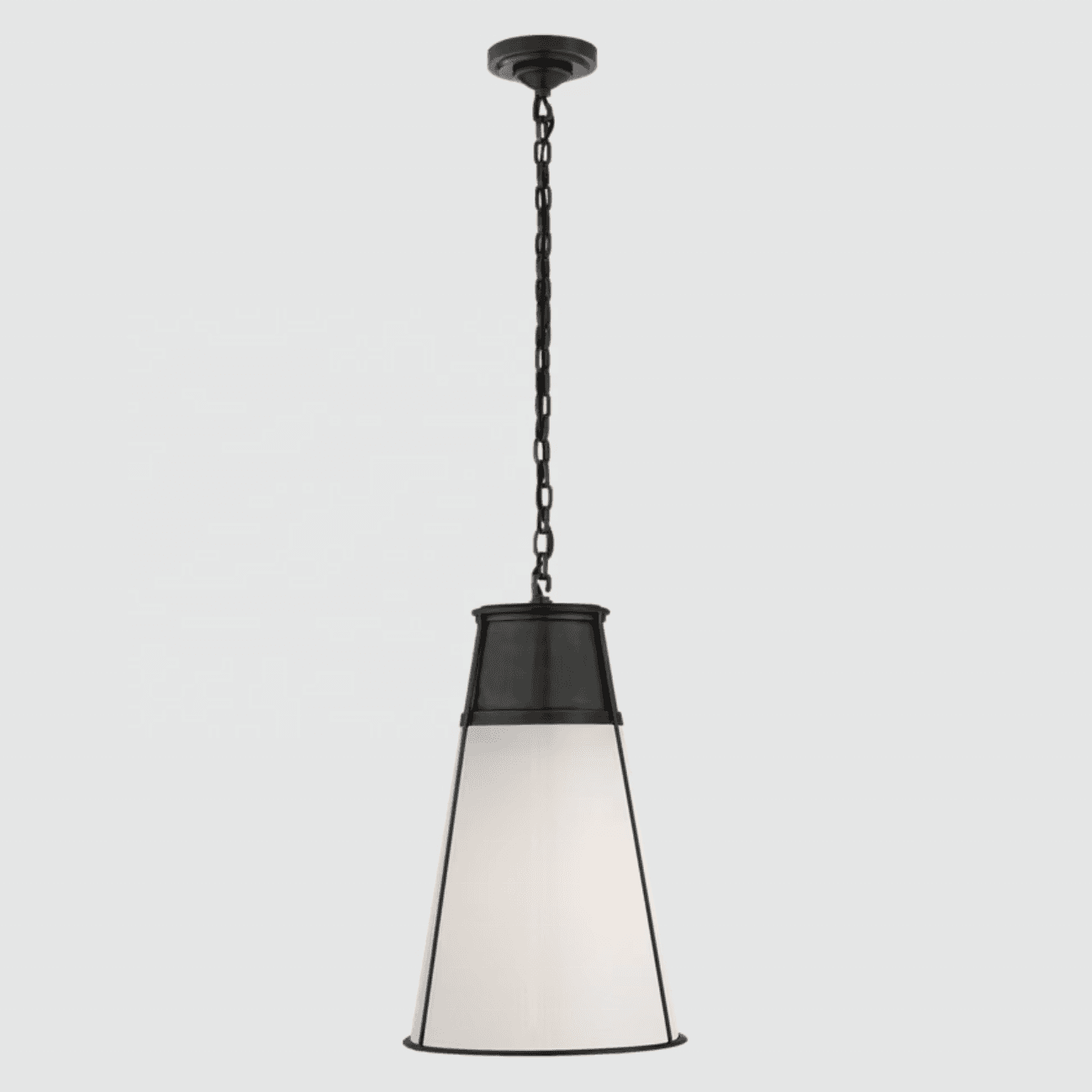 Solid Brass Clear Glass Cone Pendant Light