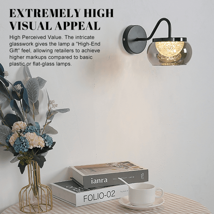 Bedside Surface-Mounted LED Wall Lamp