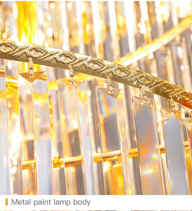 Gold Metal Cristal Lamp