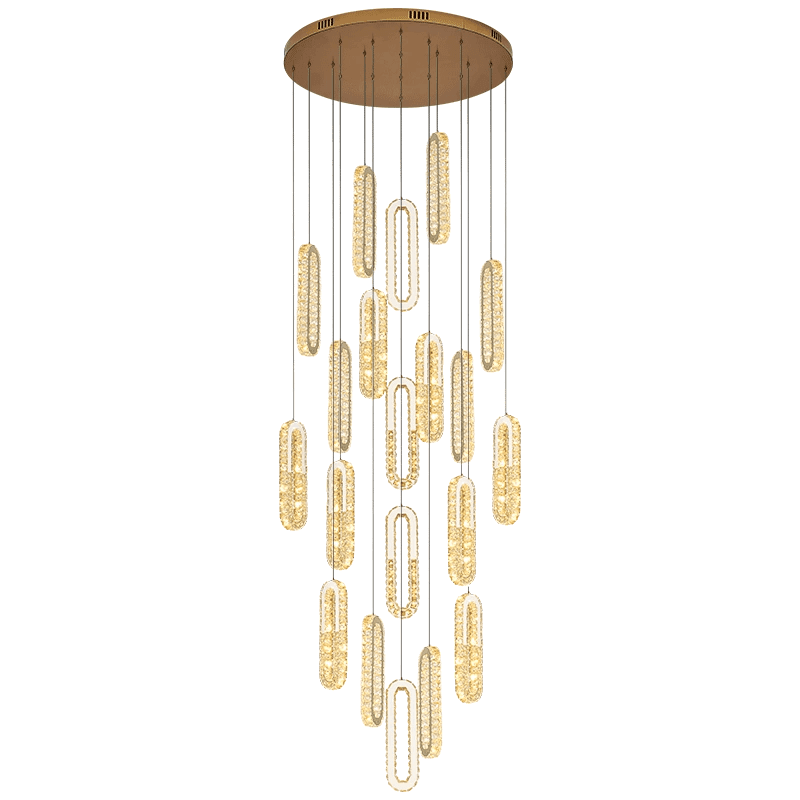 Custom Hanging Light for Staircases, Hotel Lobbies and Living Rooms