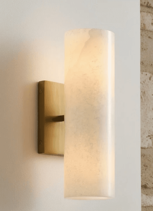 Doran Contemporary Alabaster Tube Wall Sconce, Doran Contemporary Alabaster Tube Wall Sconce, operation03