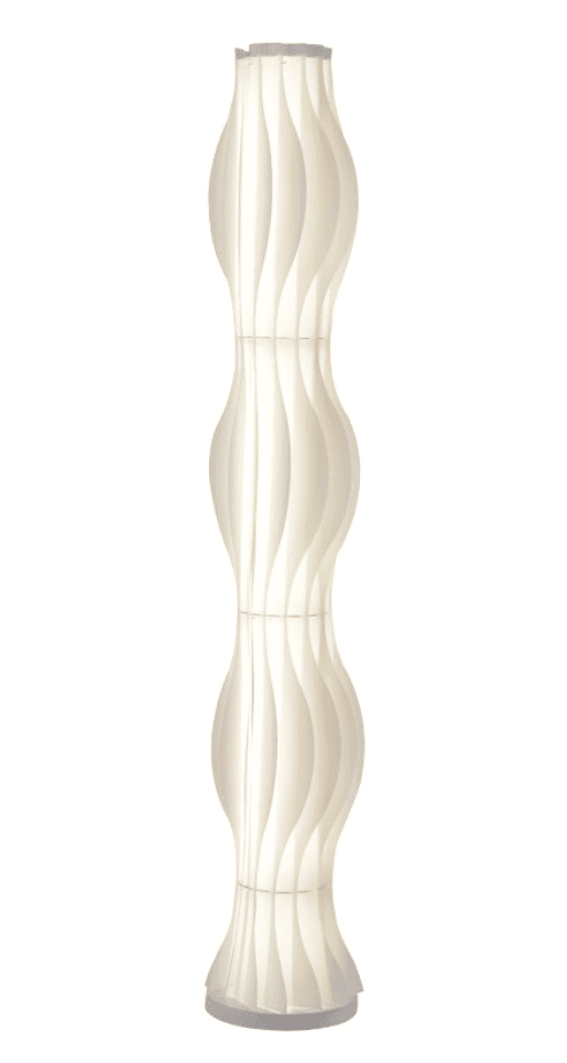 Vapor Floor Lamp White Wavy, Vapor Floor Lamp White Wavy, operation03