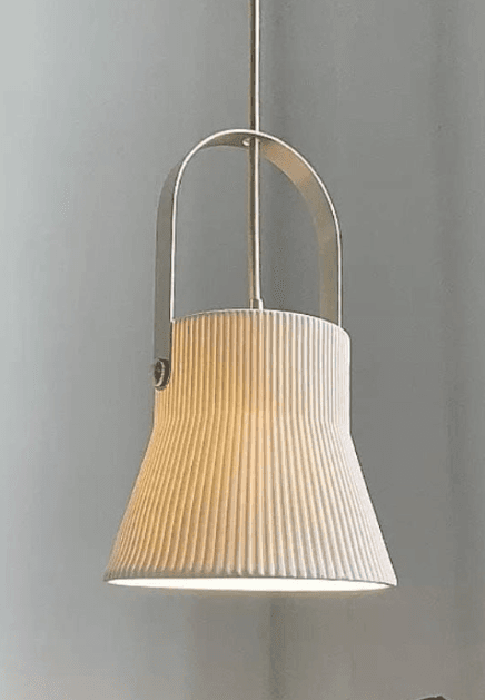 Avery Scandinavian Style Ribbed Ceramic Bell Pendant Light, Avery Scandinavian Style Ribbed Ceramic Bell Pendant Light, operation03