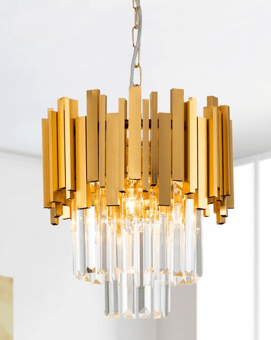 Modern Luxury 3-Light Tiered Crystal Chandelier, Modern Luxury 3-Light Tiered Crystal Chandelier, operation03