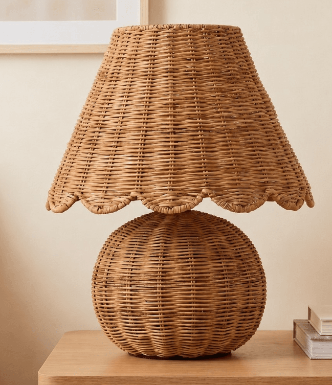 Caelyn Bohemian Natural Rattan Dome Table Lamp, Caelyn Bohemian Natural Rattan Dome Table Lamp, operation03