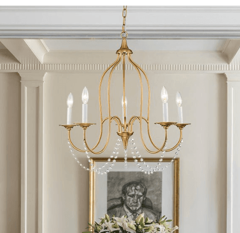 Vintage 5-Light French Country Candle Style Chandelier, Vintage 5-Light French Country Chandelier, operation03