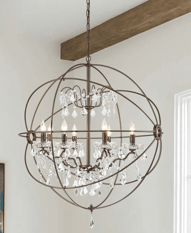Vintage Orb 8-Light Chandelier for Bedroom, Vintage Orb 8-Light Chandelier, operation03