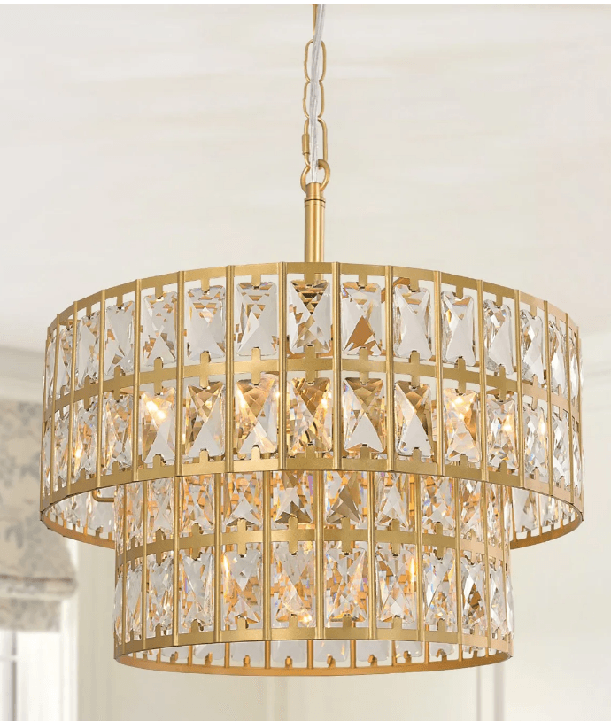 Gracie Luxurious Double Drum Crystal Chandelier, Gracie Luxurious Double Drum Crystal Chandelier, operation03