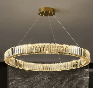 Gold Baguette Crystal Ring Chandelier Gift, Gold Baguette Crystal Ring Chandelier Gift, operation03