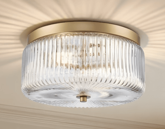 Pax Farmhouse Ribbed Glass Round Flush Mount Ceiling Light, Pax Farmhouse Ribbed Glass Round Flush Mount Ceiling Light, operation03