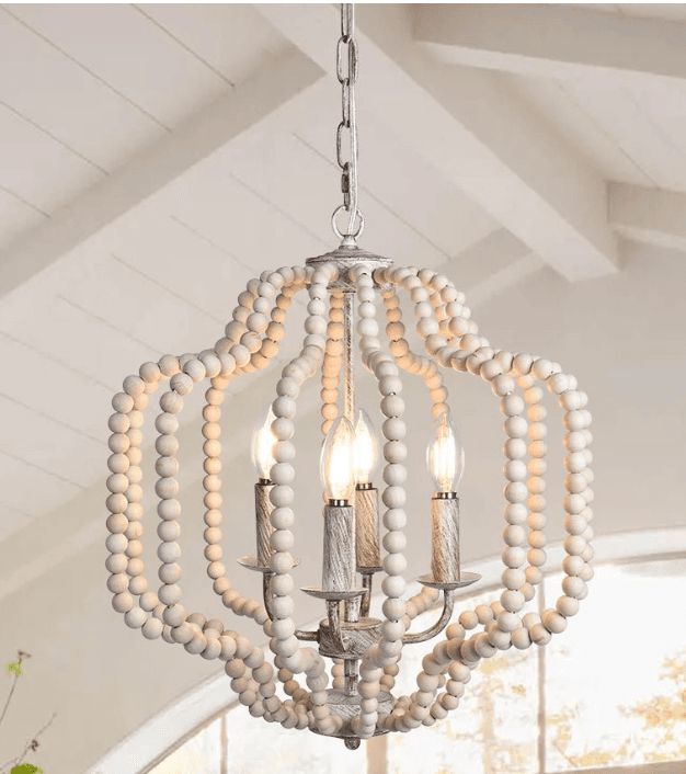 Modern Bohemia Style 4-Light Wood Beads Chandelier, Modern Bohemia Style 4-Light Wood Beads Chandelier, operation03