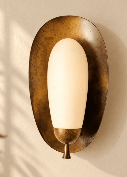 Maelle Sculptural Glass and Alabaster Wall Sconce, Maelle Sculptural Glass and Alabaster Wall Sconce, operation03