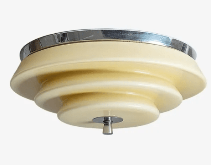 Mallew Flush Mount Ceiling Light - Layered Wave Silhouette Vintage Style Lamp for Indoor Use, Mallew Flush Mount Ceiling Light, operation03