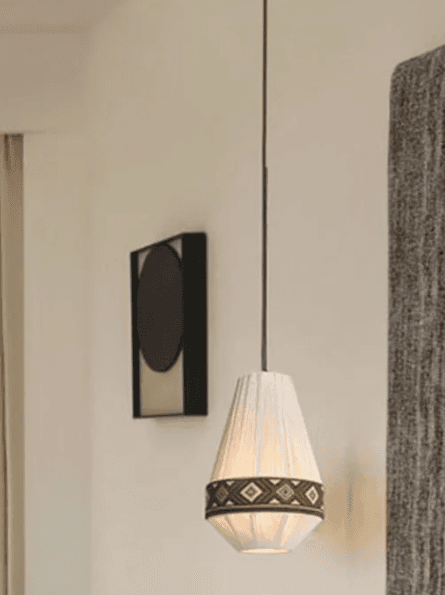 Boho Round Floral Cylinder Pendant Light for Dining Room - 1 Light, Boho Floral Cylinder Pendant Light, operation03
