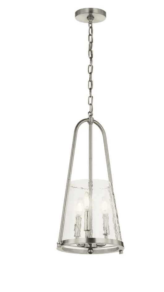 Ismena Industrial Flared Hammered Glass Pendant Light, Ismena Industrial Flared Hammered Glass Pendant Light, operation03