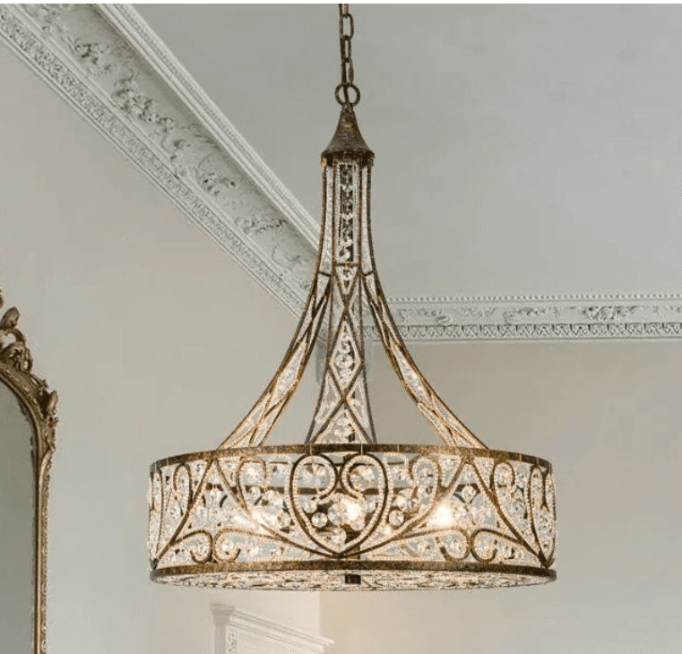 Audenor Retro Crystal Drum Chandelier, Audenor Retro Crystal Drum Chandelier, operation03