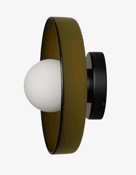 Kalo Minimalist Blown Glass Disc Sconce Modern Wall and Ceiling Lamp, Kalo Minimalist Blown Glass Disc Sconce, operation03