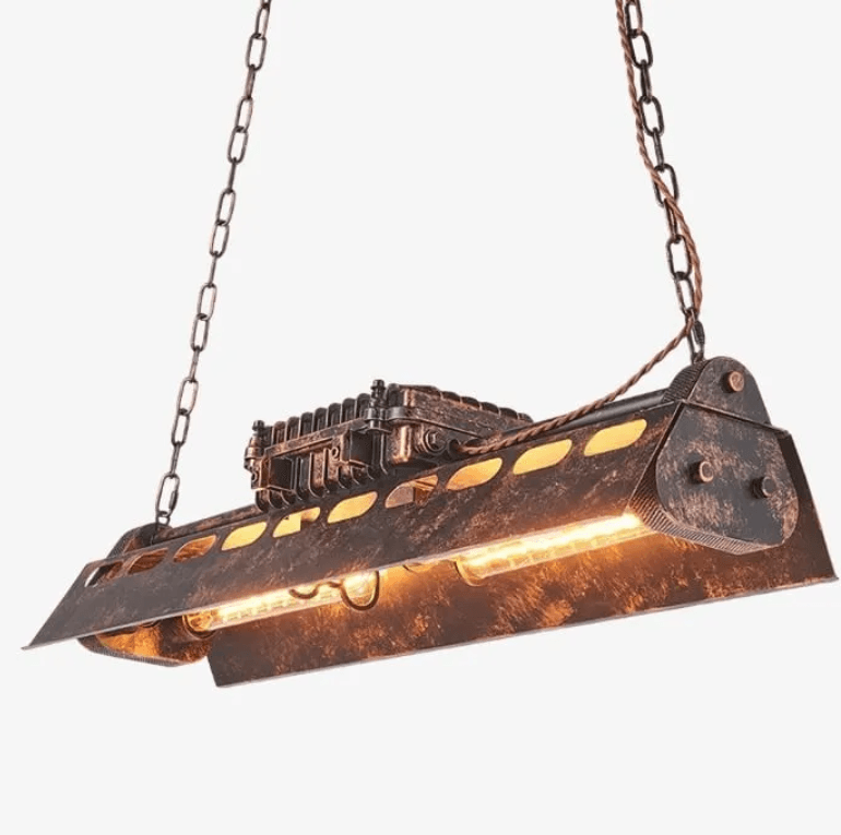 Industrax Steampunk Linear Chandelier, Industrax Steampunk Linear Chandelier, operation03