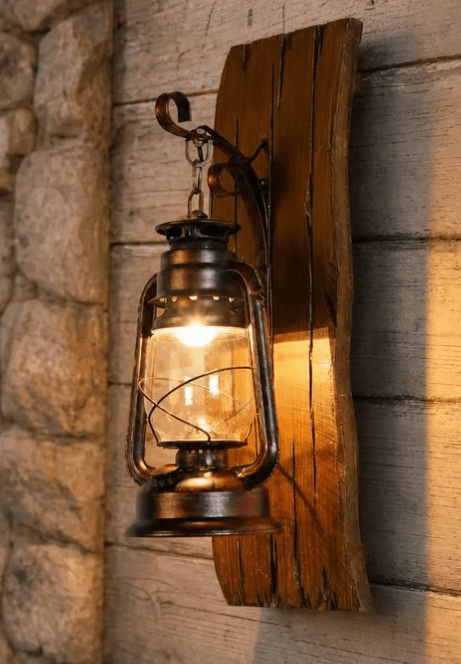 Vivian Vintage Solid Wood Kerosene Wall Sconce, Vivian Vintage Solid Wood Kerosene Wall Sconce, operation03