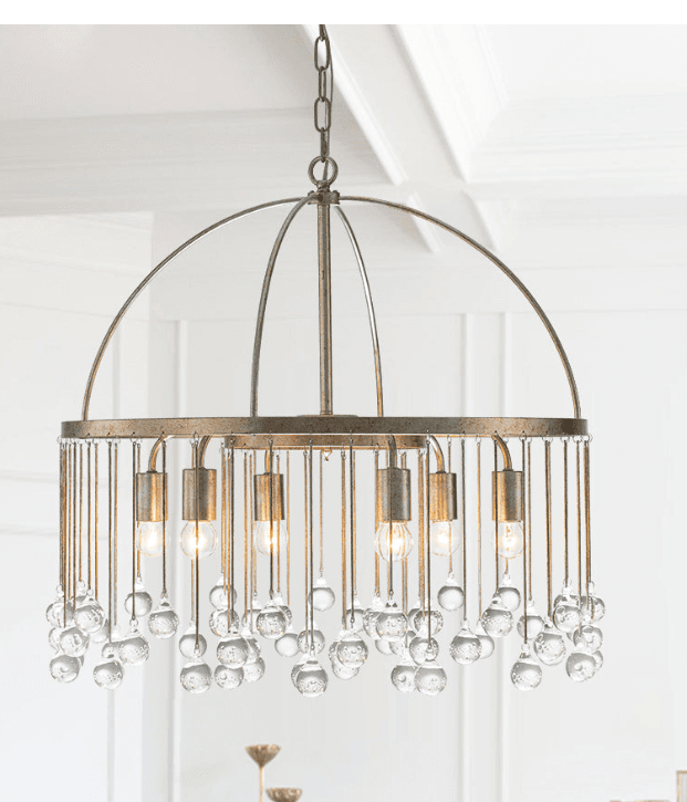 Vintage 6-Light Crystal Water Drop Chandelier, Vintage 6-Light Crystal Water Drop Chandelier, operation03