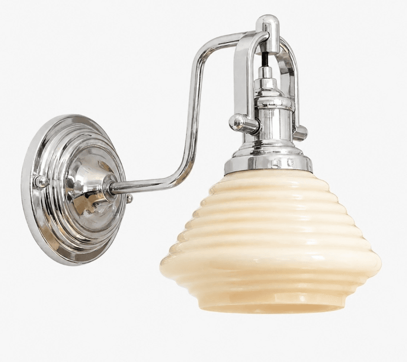Bauhaus Glass Wall Sconce in Creamy Yellow