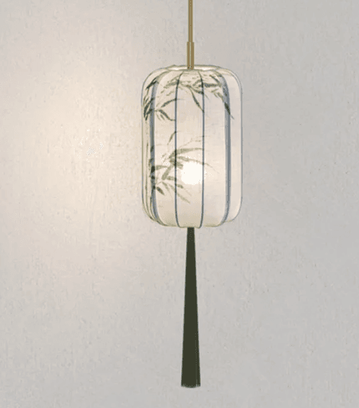 Zen Asian Style Cotton Linen Lotus Pendant Light, Zen Asian Style Cotton Linen Lotus Pendant Light, operation03