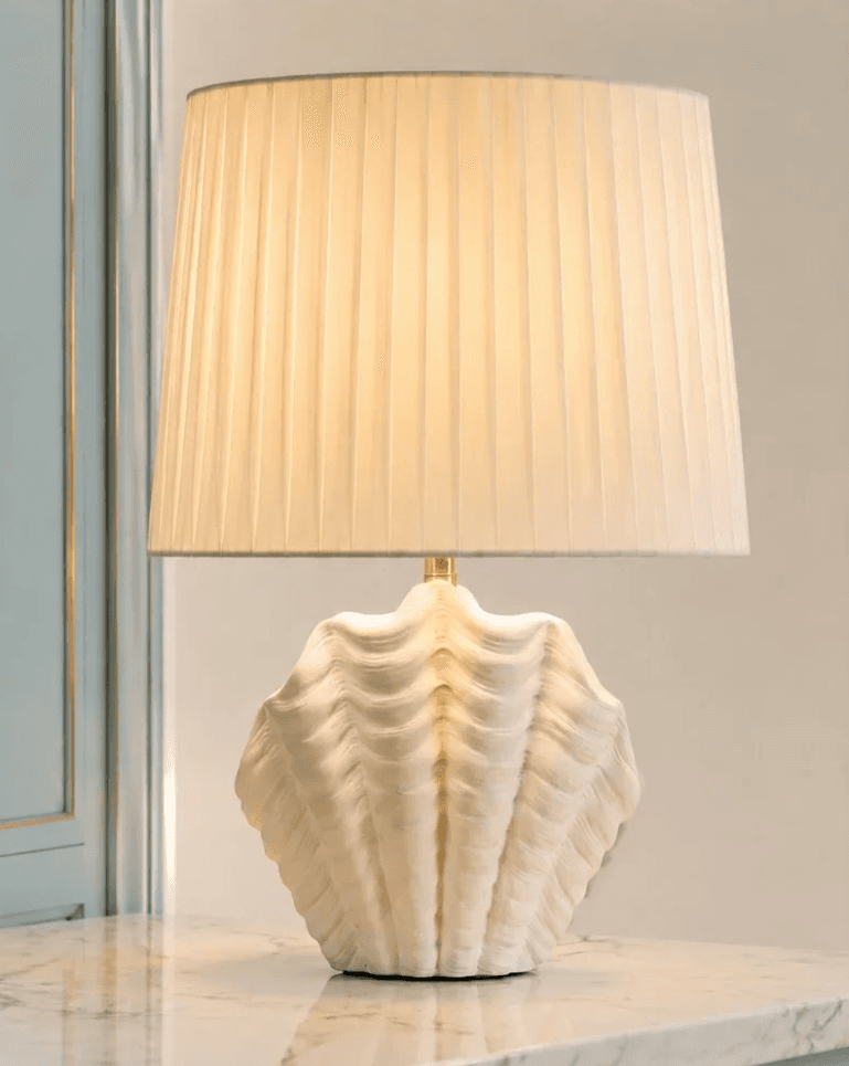 Elara Coastal Scallop Shell Ceramic Table Lamp, Elara Coastal Scallop Shell Ceramic Table Lamp, operation03