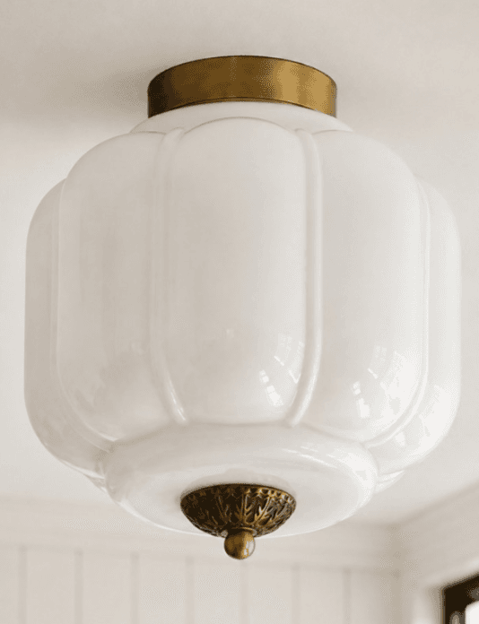 Conran Vintage Milk Glass Semi Flush Mount Eloise Ceiling Light, Conran Vintage Milk Glass Eloise Semi Flush Ceiling Light, operation03
